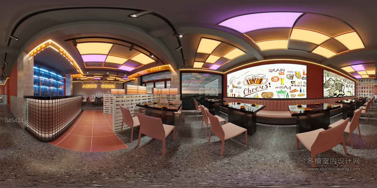 现代烧烤店一楼全景1