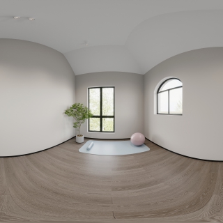 现代三层瑜伽室全景