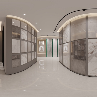 现代展厅窗帘区