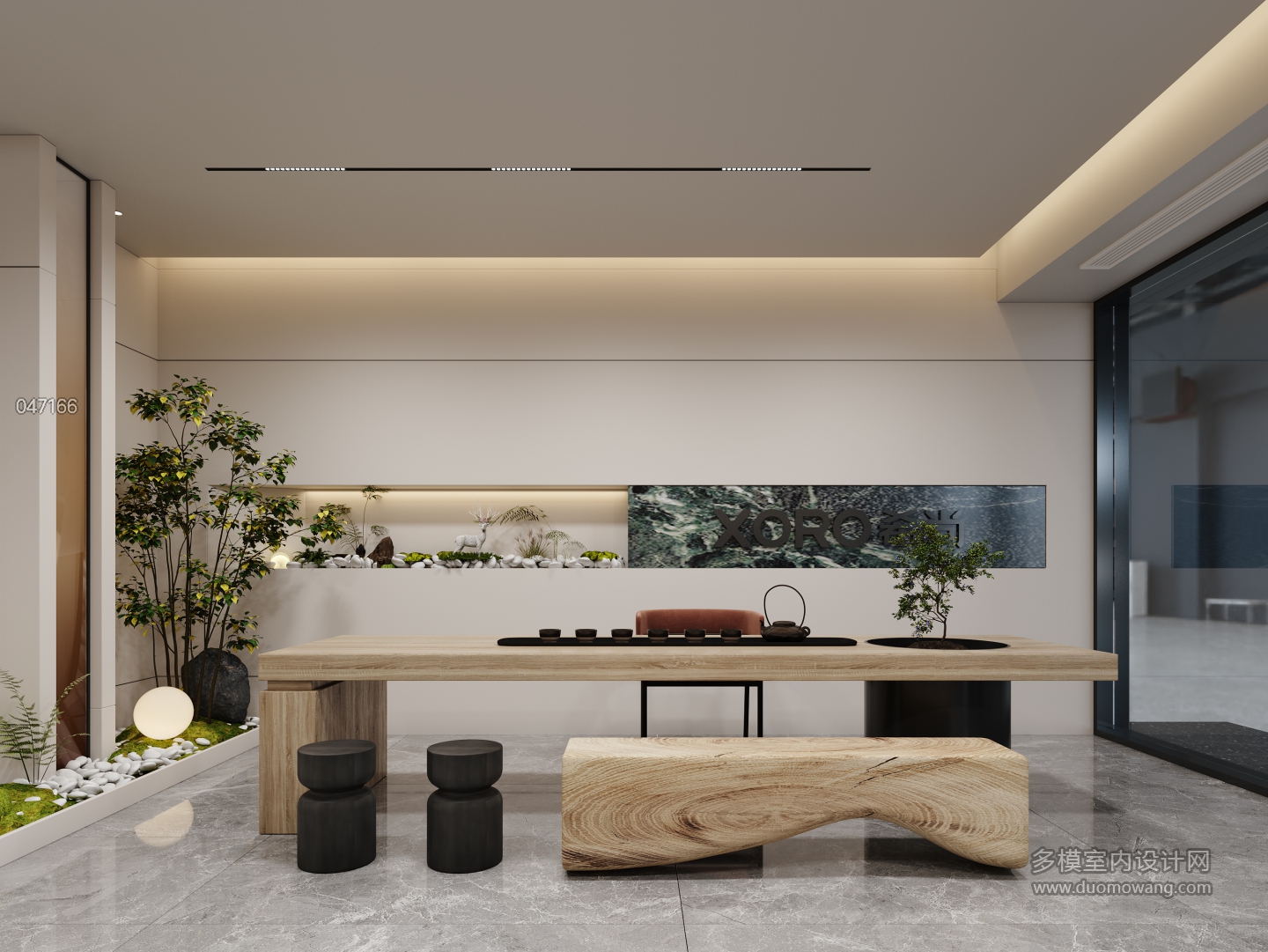 现代展厅茶台