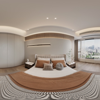 现代主卧全景