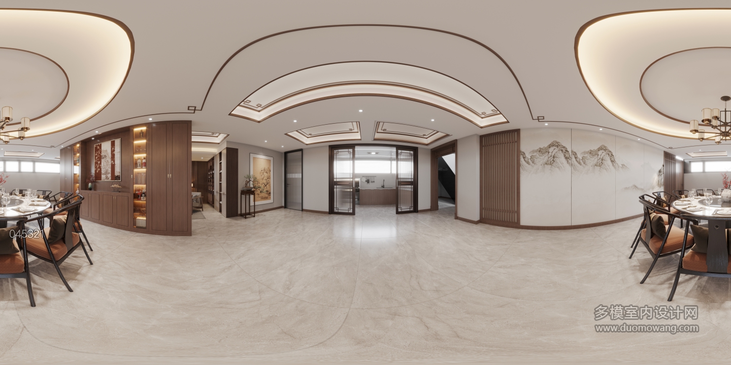负一层新中式餐厅
