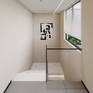 现代3层楼梯间透视