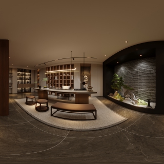 现代板材展厅全景3
