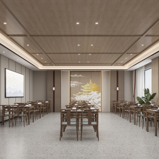 中式办公室4层餐厅
