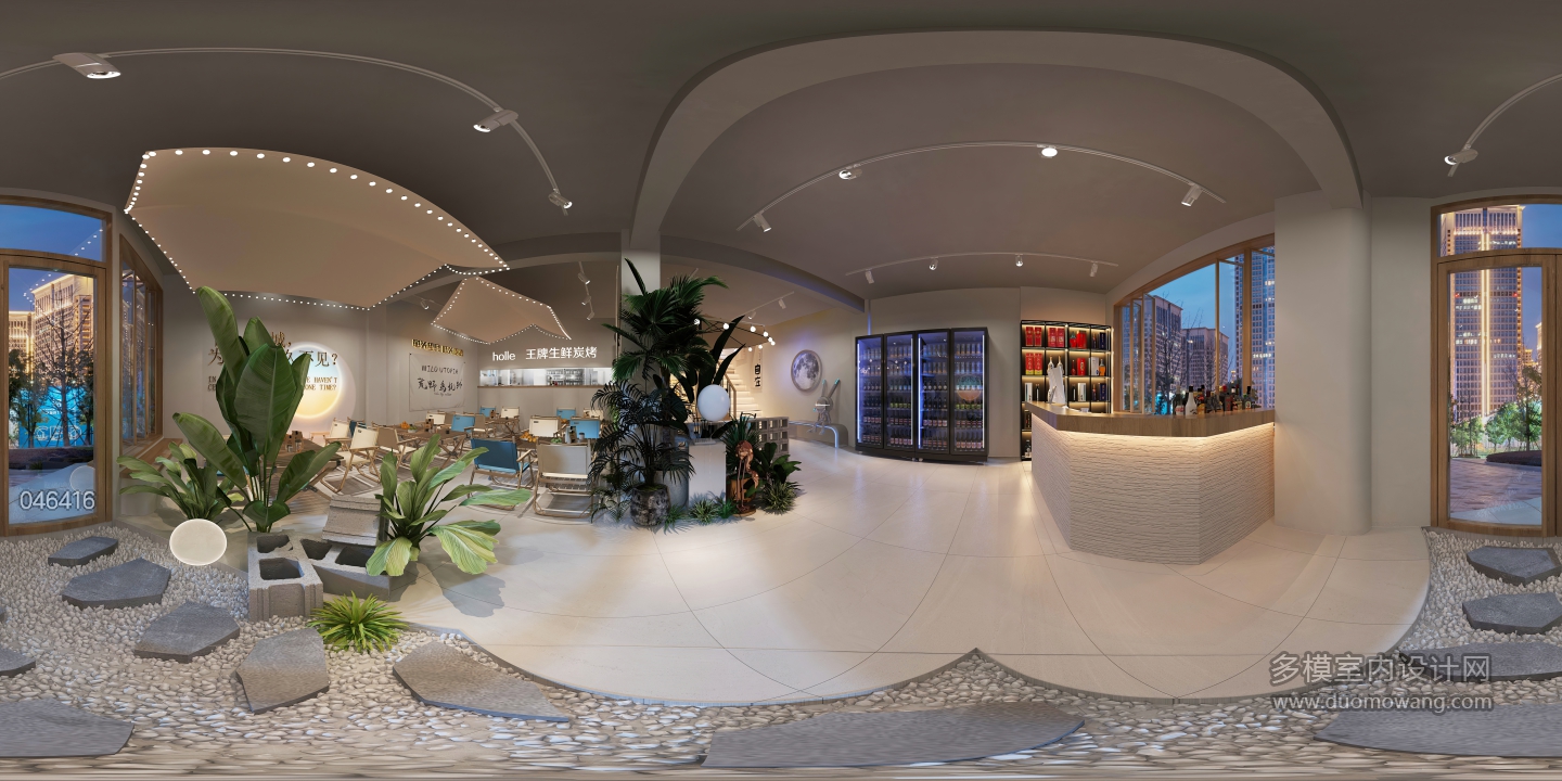 现代野营烧烤店1F