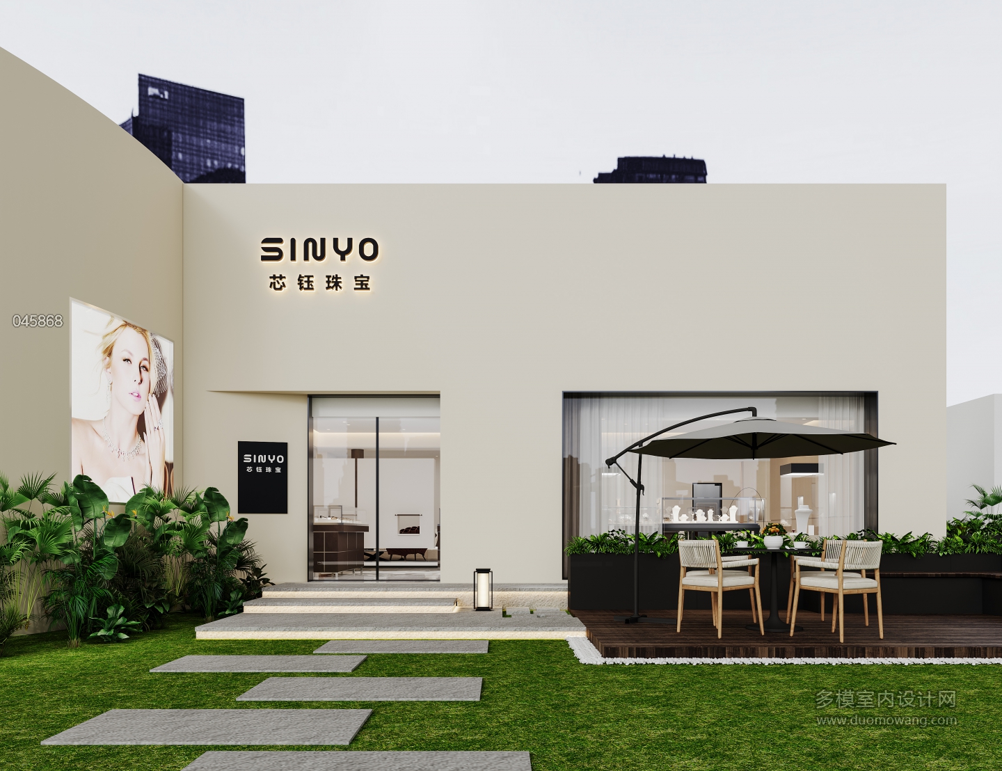 现代珠宝店门头