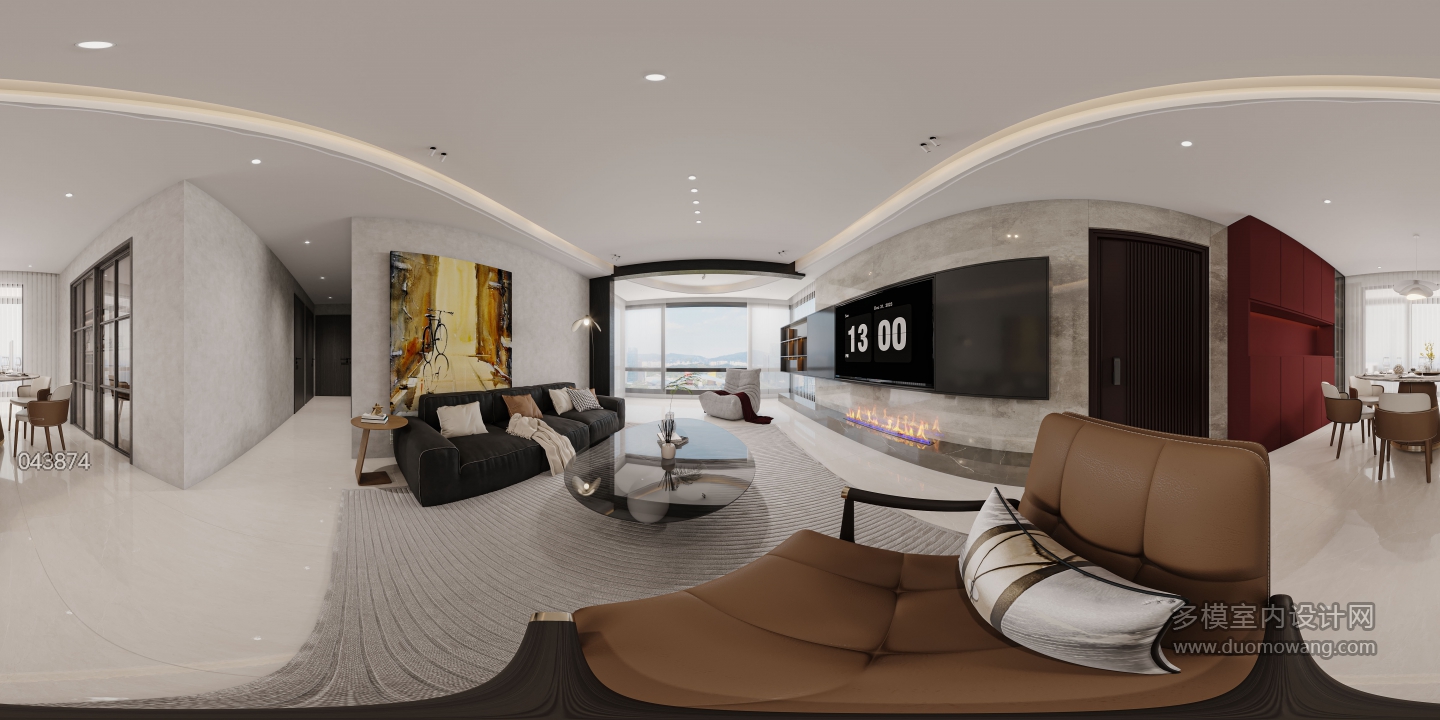 现代客餐厅全景