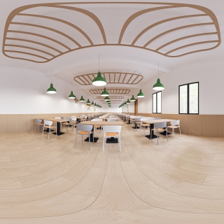 现代食堂全景
