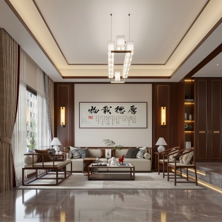 新中式客厅静态1