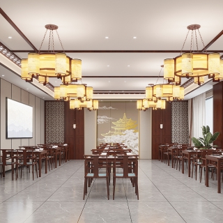 新中式办公室4层餐厅