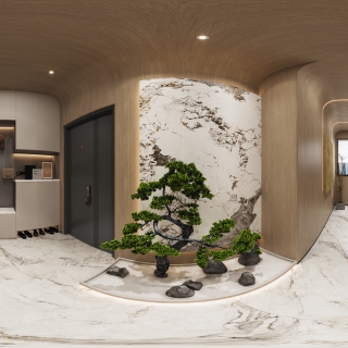 现代玄关全景