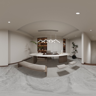 现代书房全景
