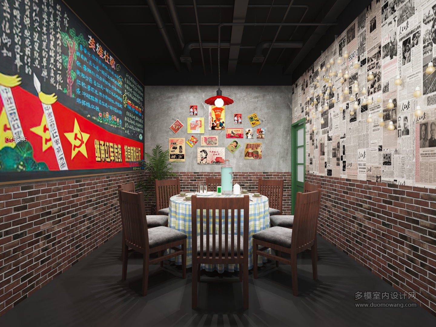 复古火锅店包房特写-4-1 (1)