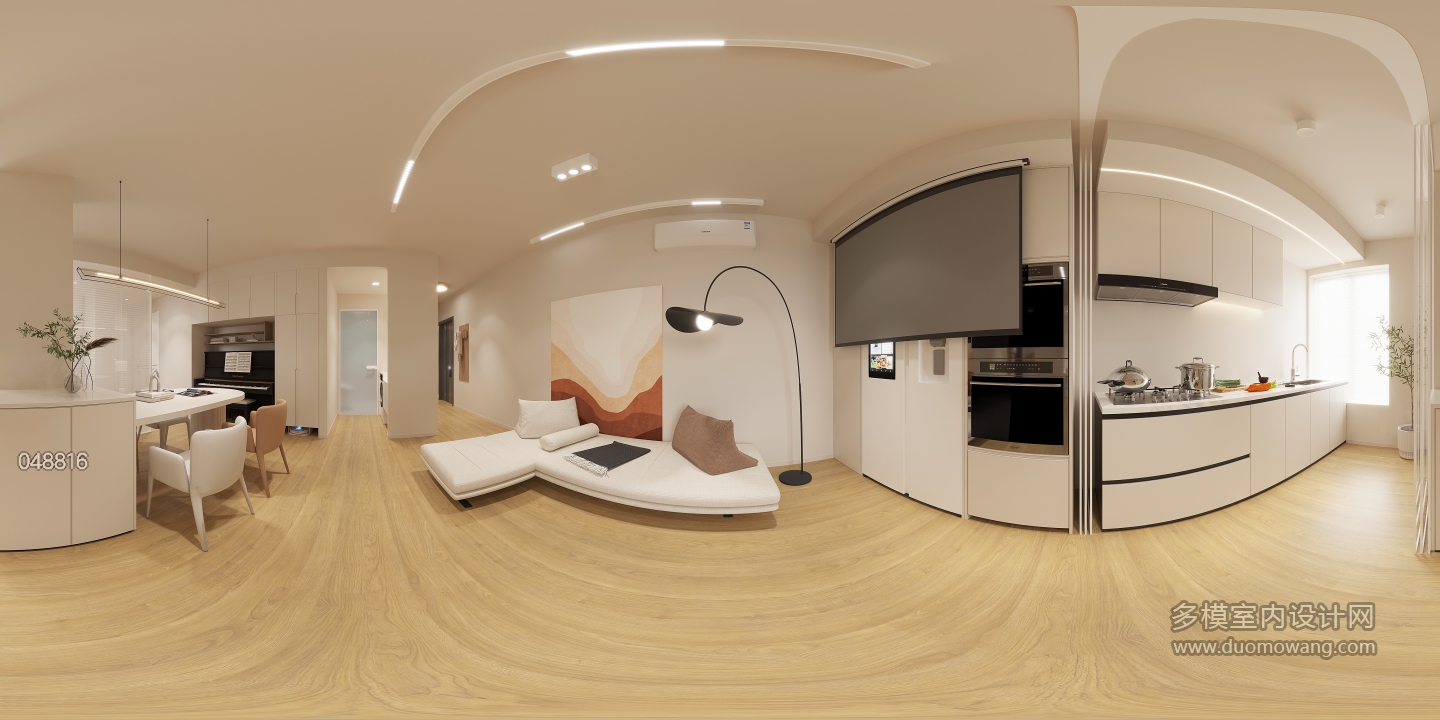 现代客餐厅全景