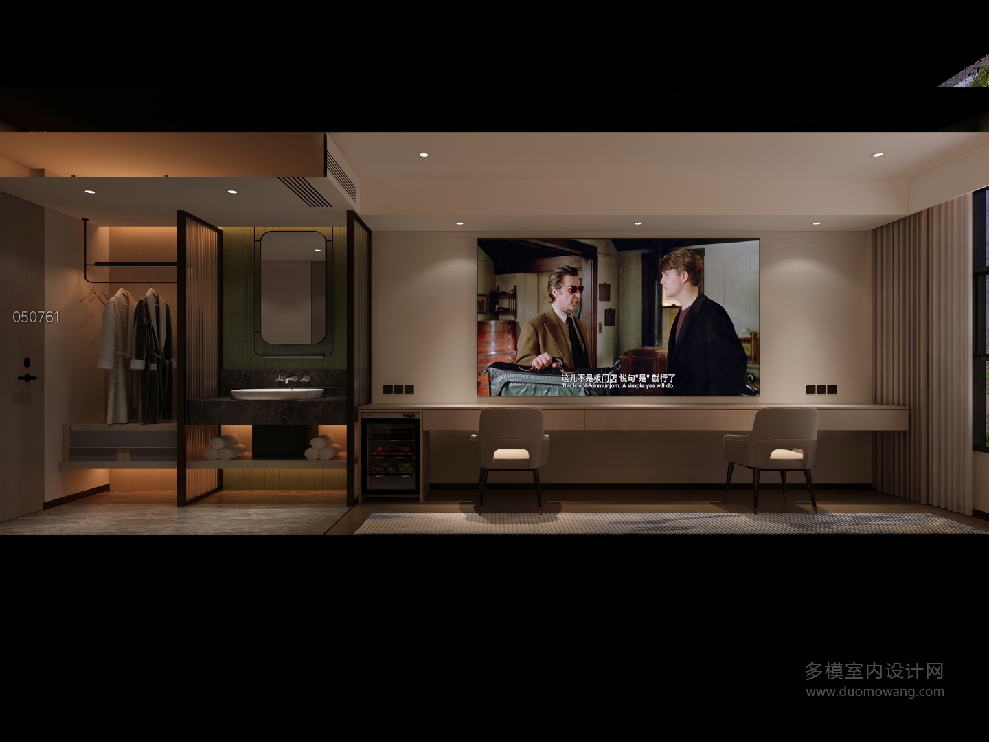 现代酒店标准间静态a (2)