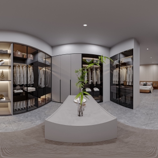 现代展厅衣帽间