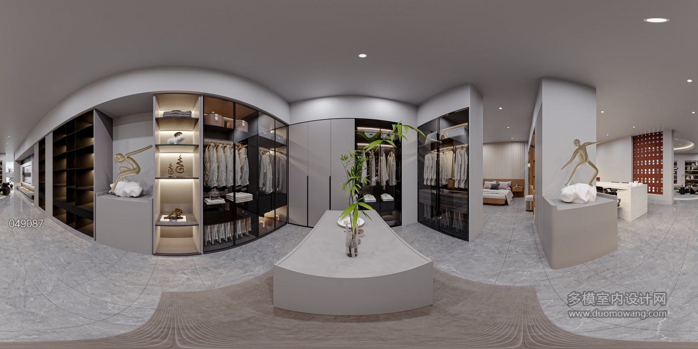 现代展厅衣帽间
