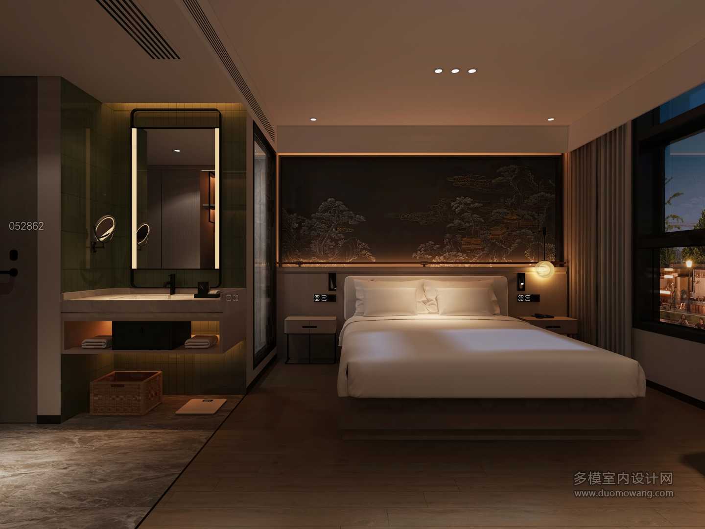 现代酒店套房大床房A静态a (1)