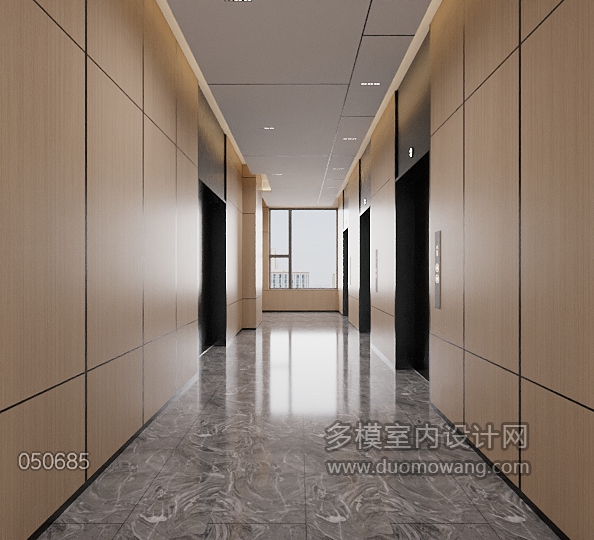 现代酒店电梯间