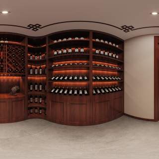 中式酒窖全景