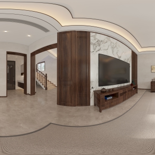 新中式一楼客厅360