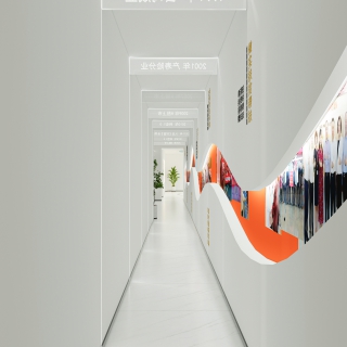 现代陕西展厅展示墙2
