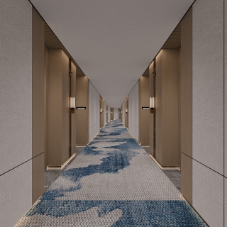 现代酒店过道