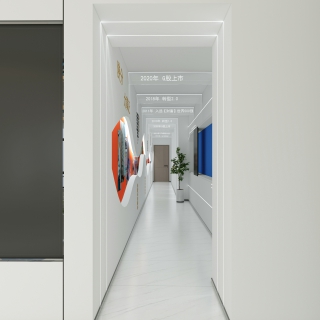 现代陕西展厅展示墙1