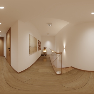 现代楼梯间全景