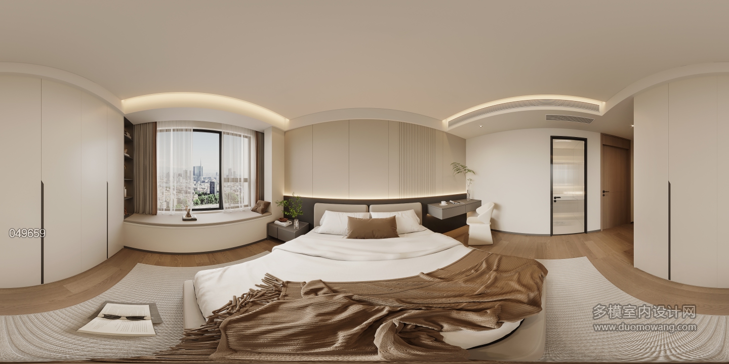 现代主卧全景