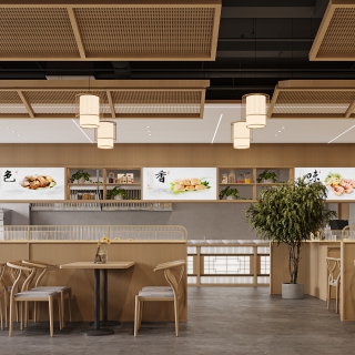 新中式餐饮大厅1