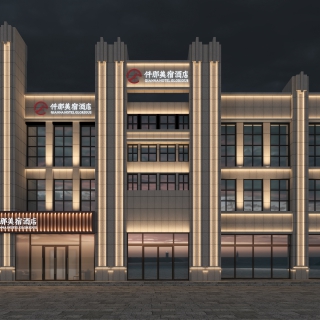 现代酒店门头