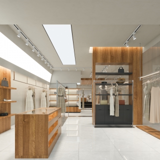 现代服装店内