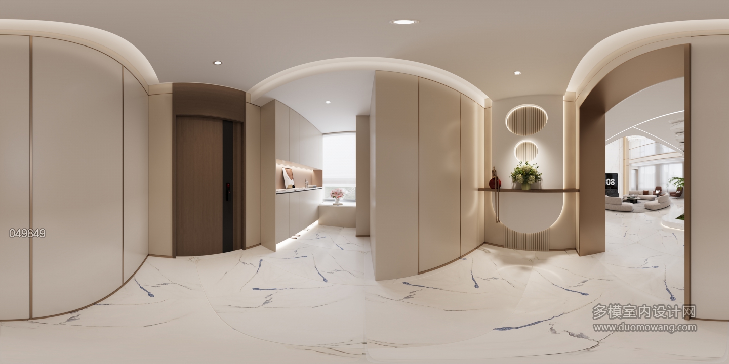 现代挑空别墅+茶室+门厅归档(2026)_餐厅茶室