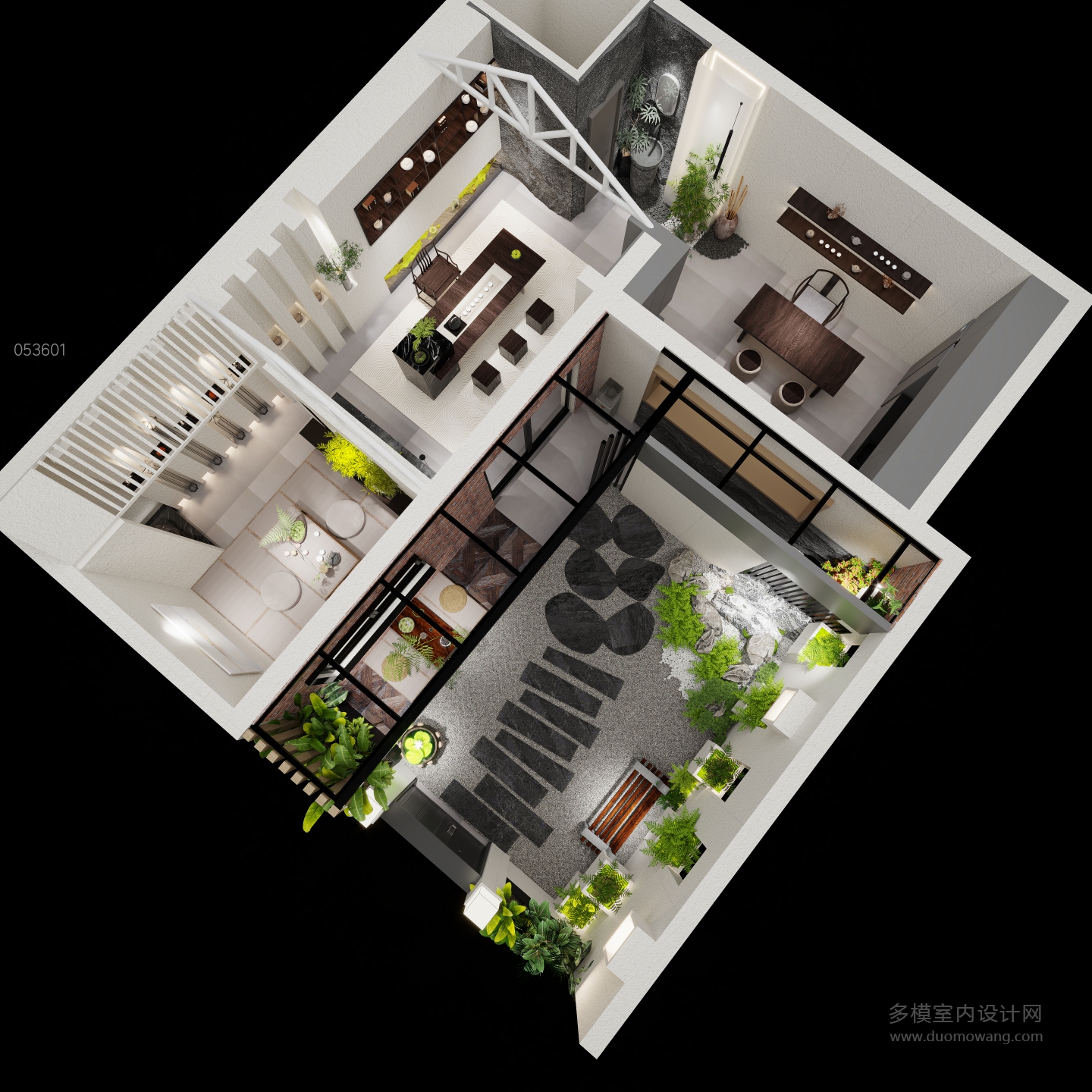 现代办公室鸟瞰