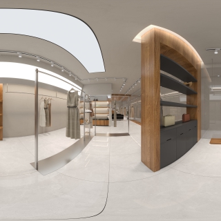 现代服装店全景