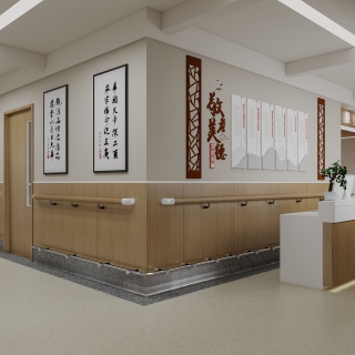 新中式养老院导诊台