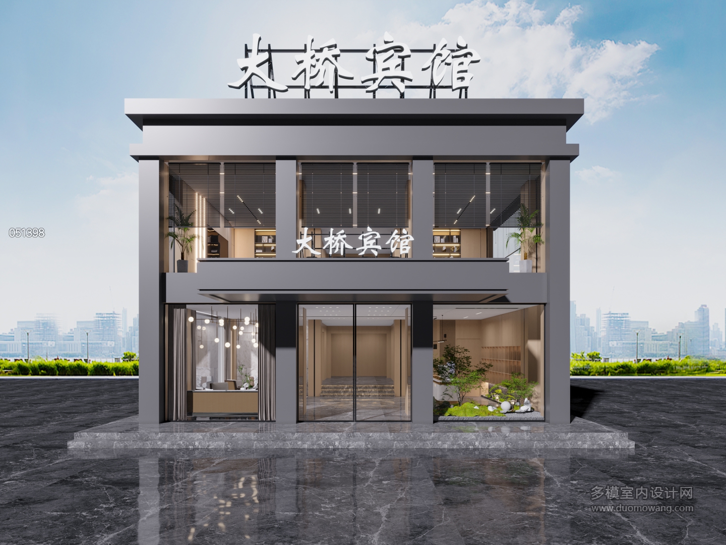 现代酒店门头