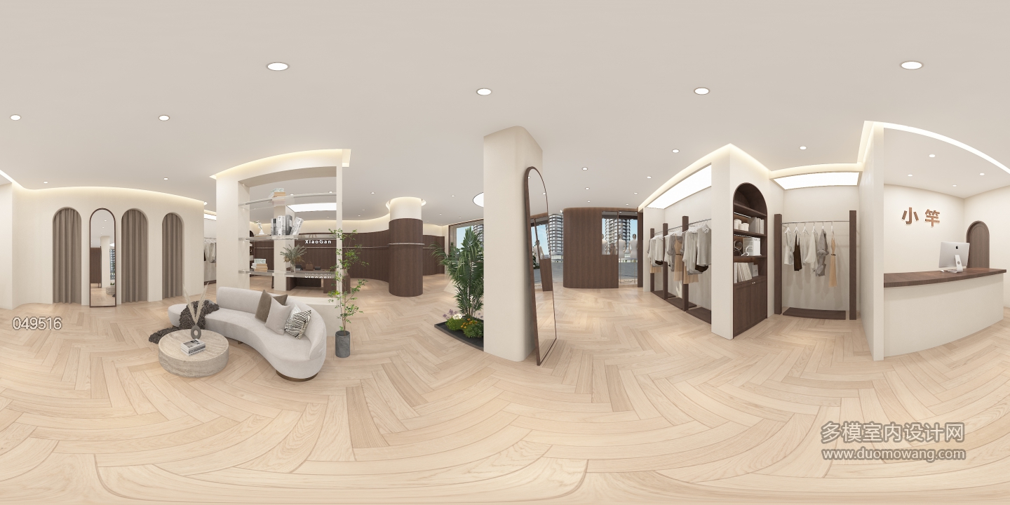 现代服装店全景2