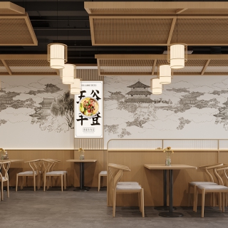 新中式餐饮大厅2