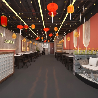 现代火锅店大厅-2 (1)