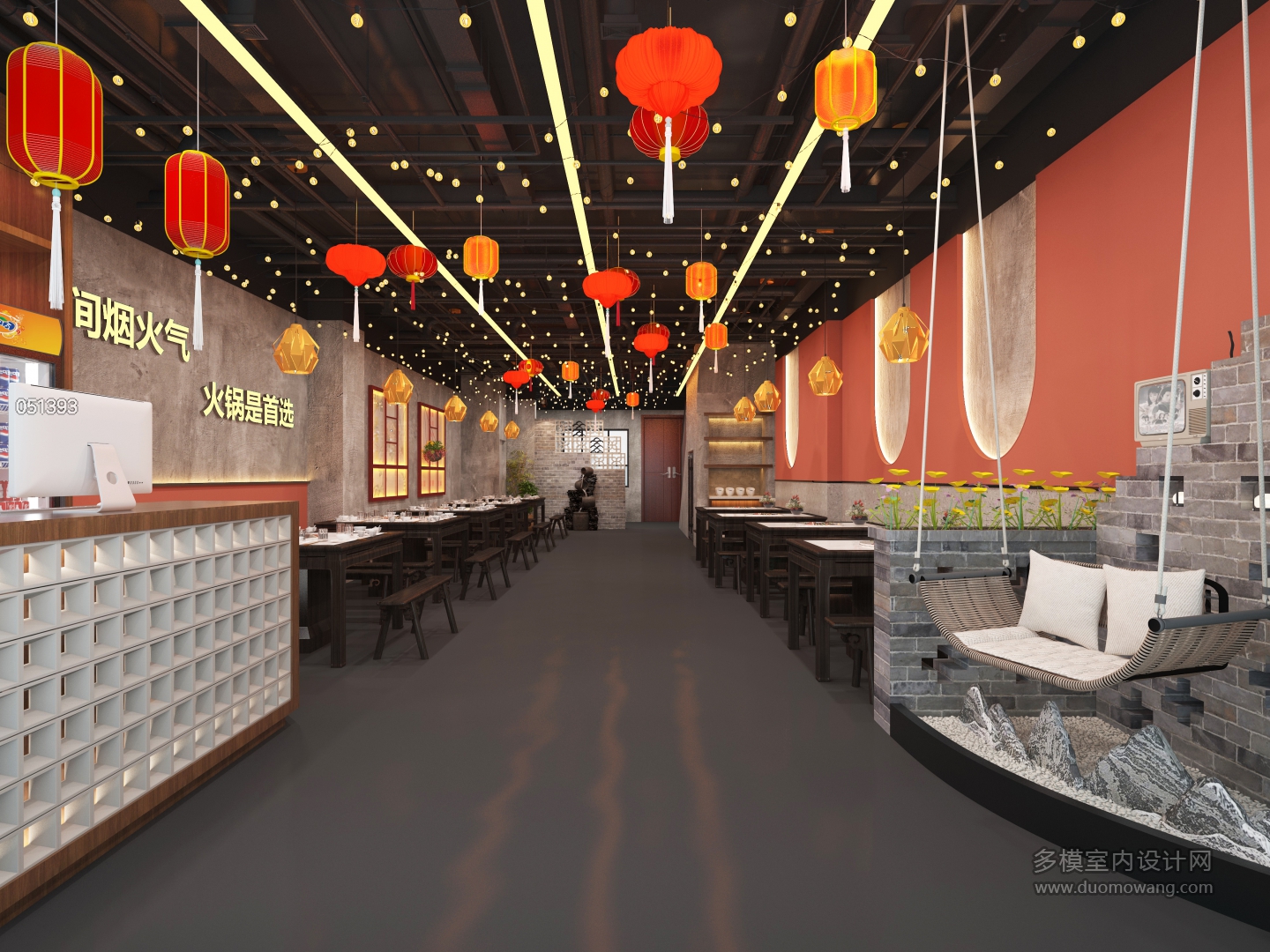现代火锅店大厅-2 (1)