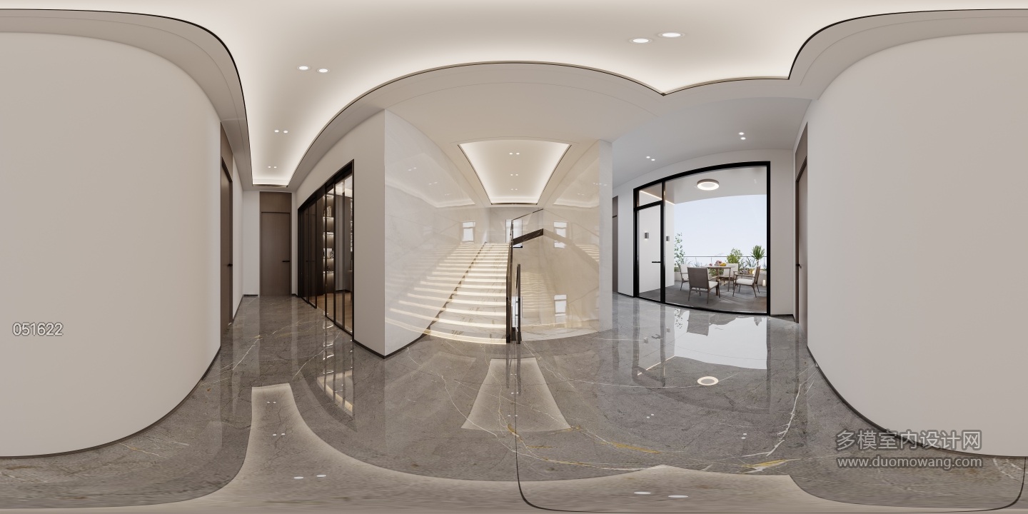 现代-3层楼梯间全景