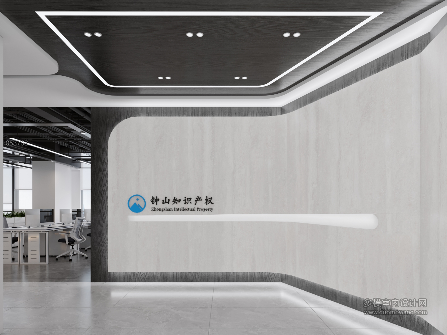 现代办公背景墙