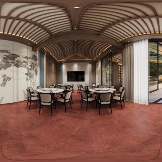 中式餐厅方案1全景