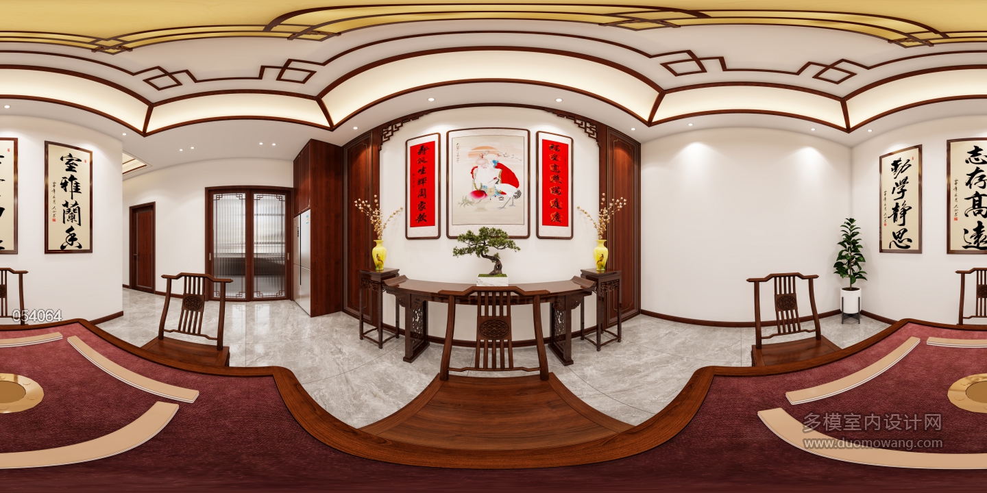 中式中堂全景