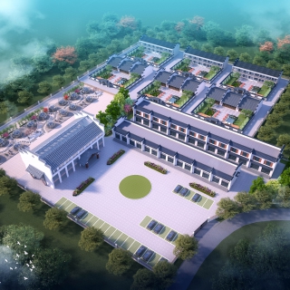 徽派民宿鸟瞰