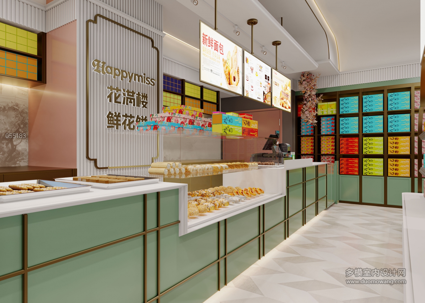 新中式展柜静态
