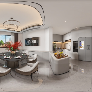 现代一楼餐厅360